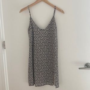 Reformation Marlowe dress. Navy blue.